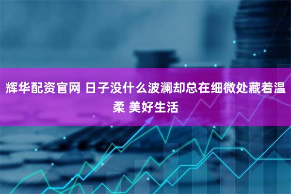 辉华配资官网 日子没什么波澜却总在细微处藏着温柔 美好生活