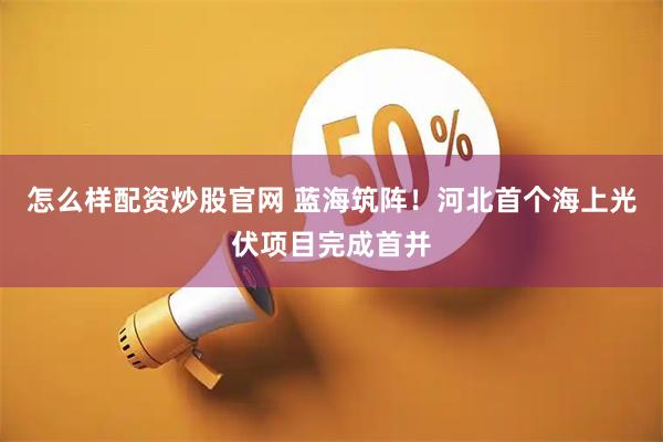 怎么样配资炒股官网 蓝海筑阵！河北首个海上光伏项目完成首并